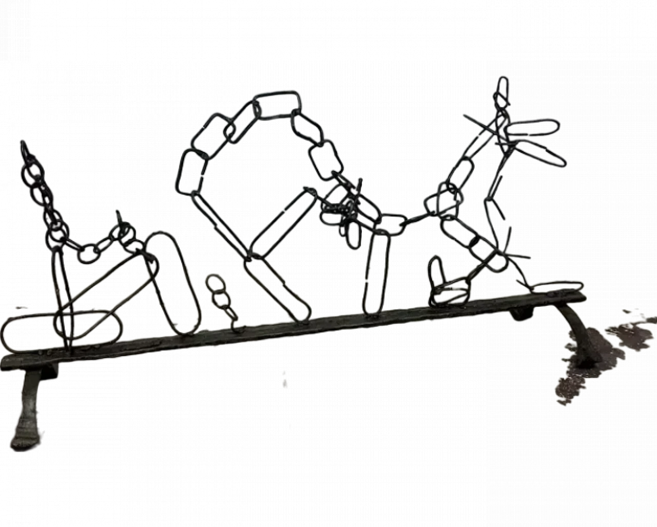 Wrought iron spark guard sculpture by Savino Marsura, 1980s 13