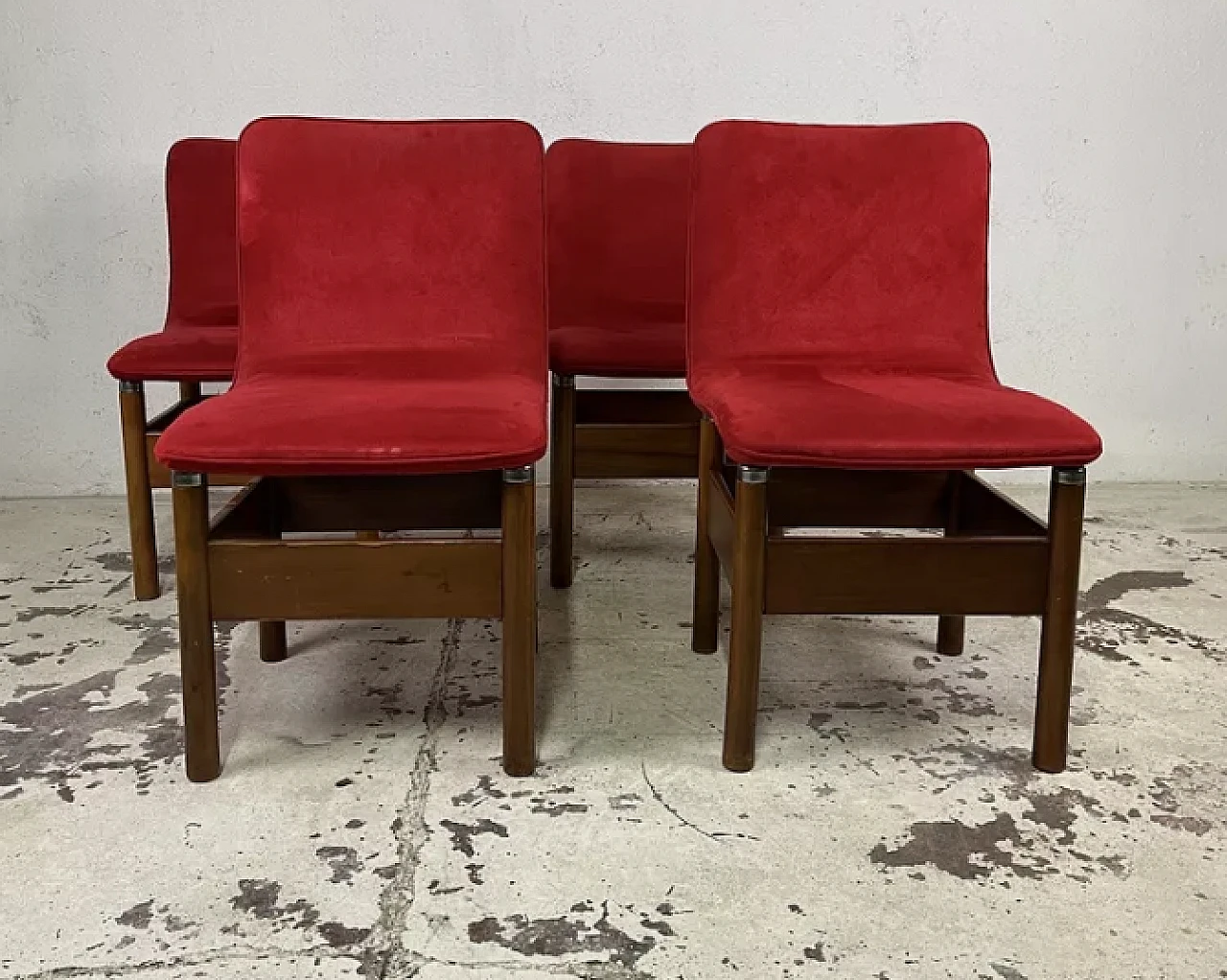 4 Chelsea chairs by Vittorio Introini for Saporiti, 1960s 2