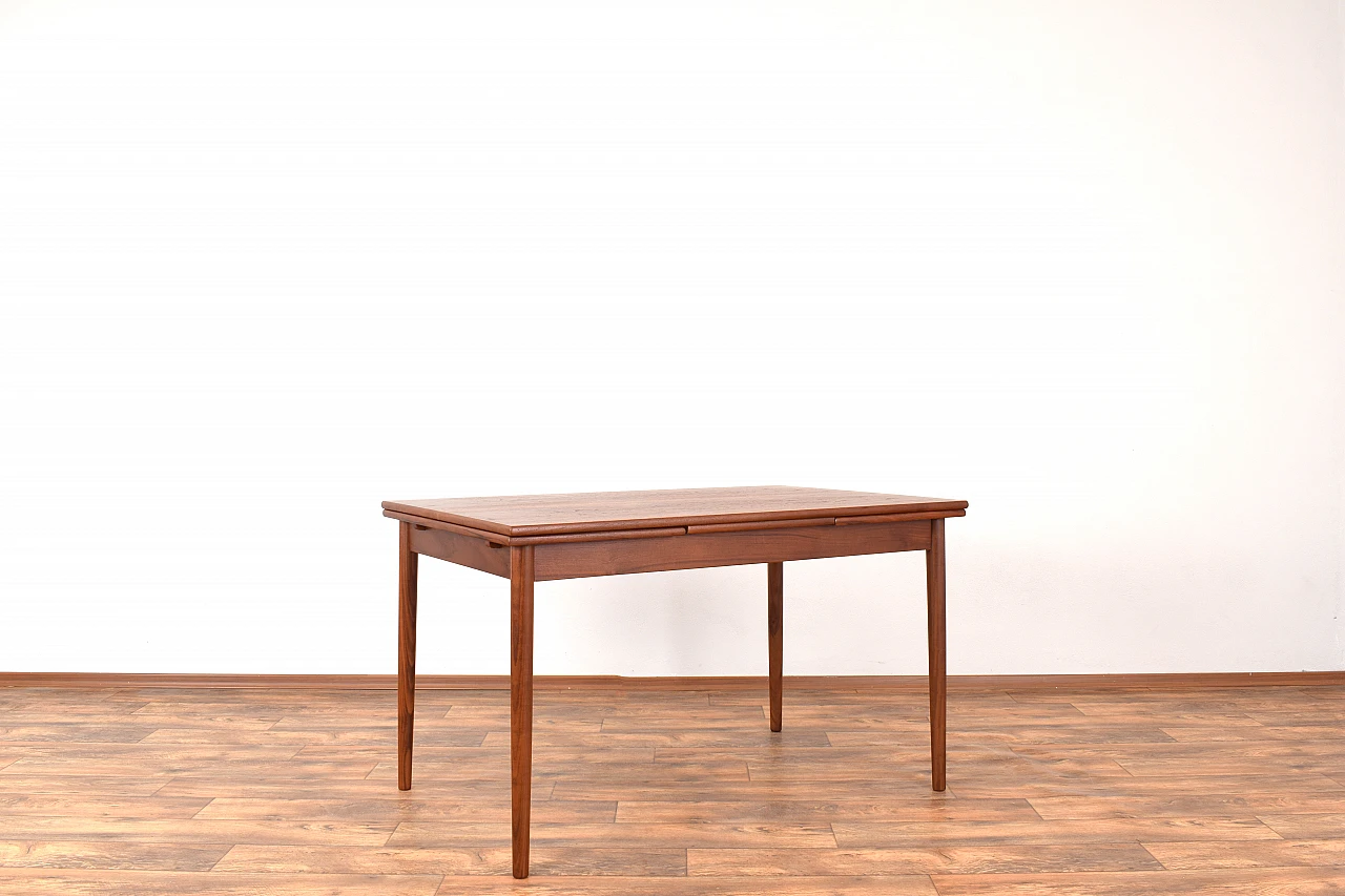 Danish teak extendable dining table, 1960s 2