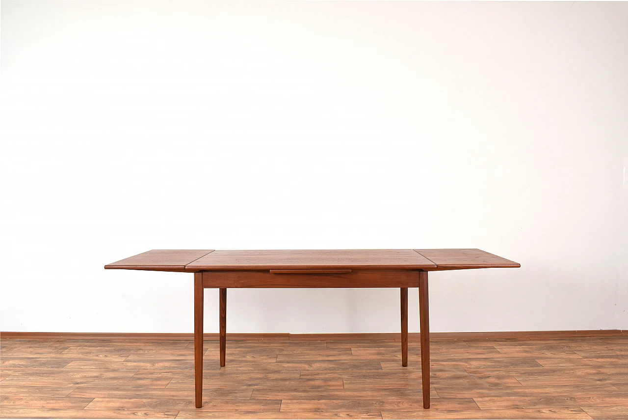 Danish teak extendable dining table, 1960s 5