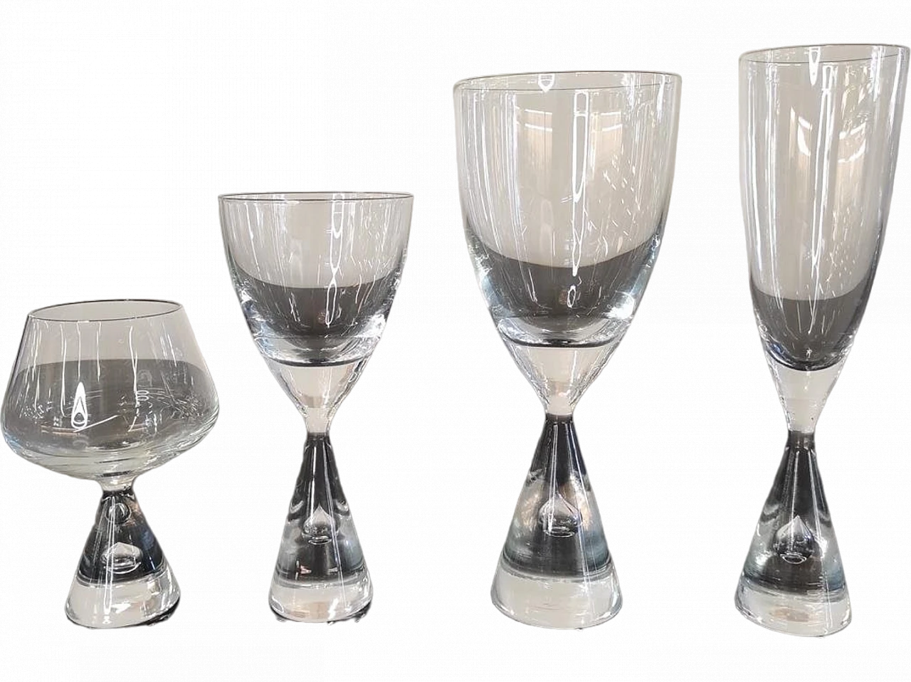 28 Holmegaard Crystal Princess glasses, 1970s 22