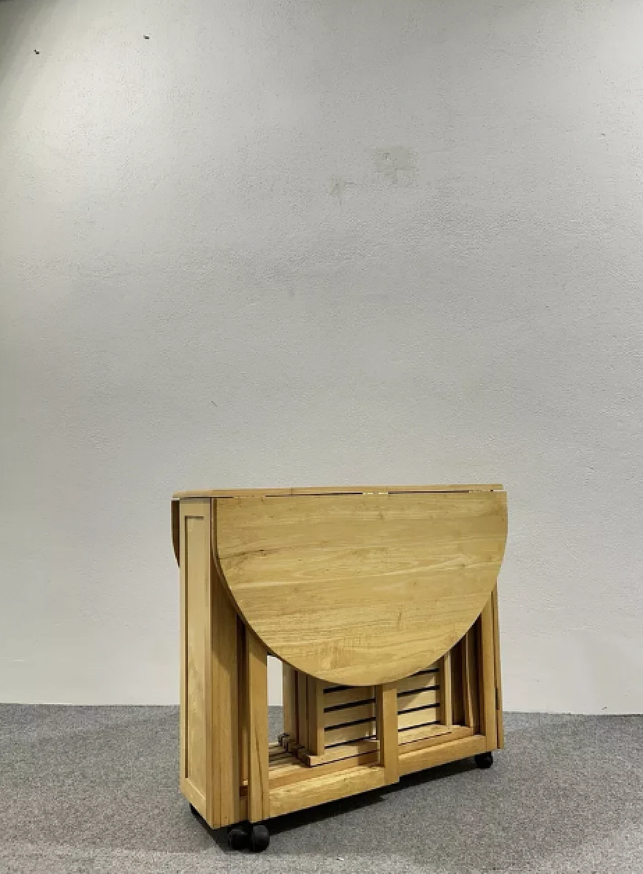 Wooden garden table with 4 chairs, late 20th century 10