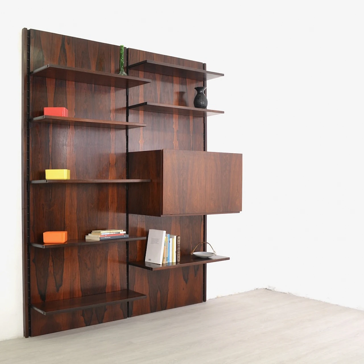 Wall bookcase by Bernini, 1950s 2