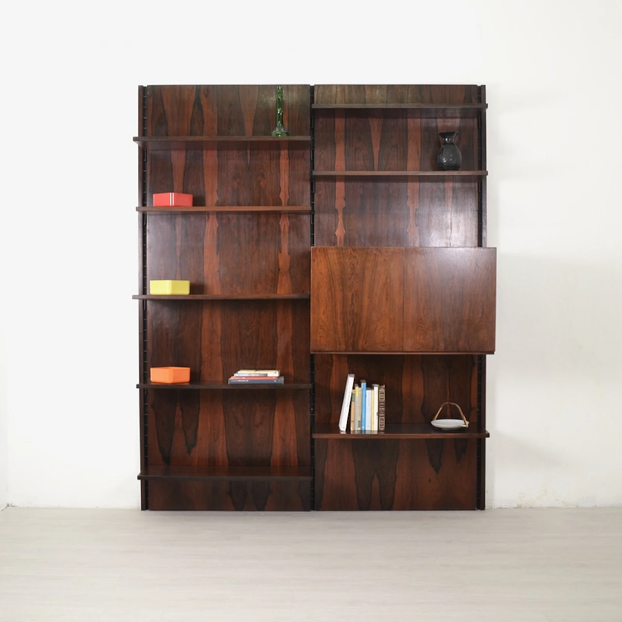 Wall bookcase by Bernini, 1950s 4