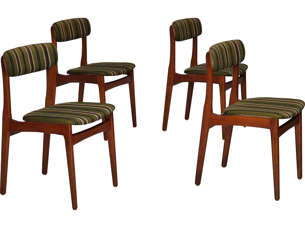 4 Danish teak chairs, 1960s 19