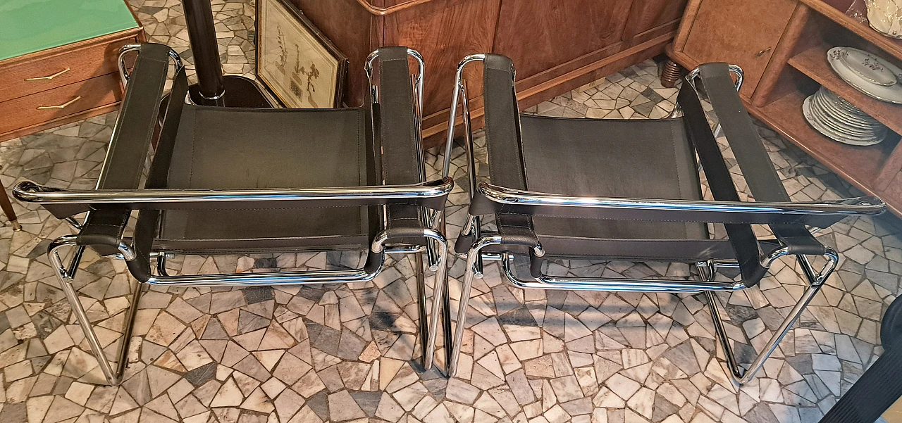 Pair of B3 Wassily armchairs by Marcel Breuer, 90s 6