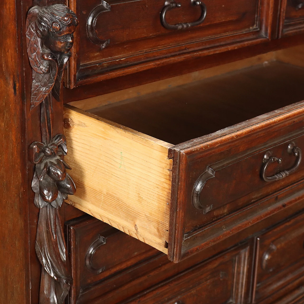 Antique Baroque Chest of Drawers Poplar Italy XVIII Century 5