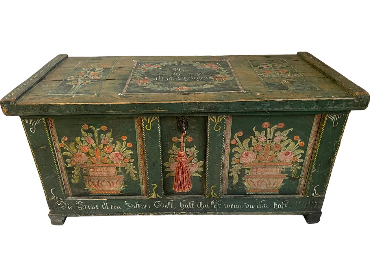 Tyrolean Painted Wedding Chest 8