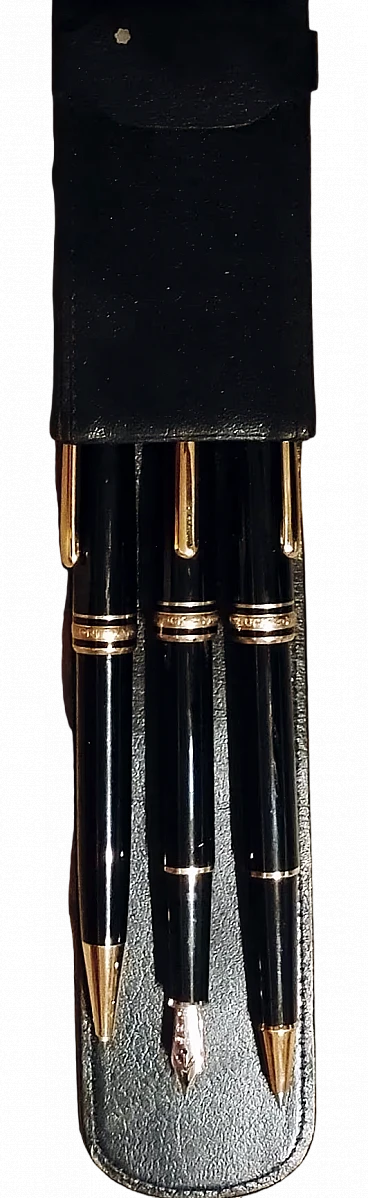 Set Exclusivo Montblanc Meisterstück Trio, con suo astuccio