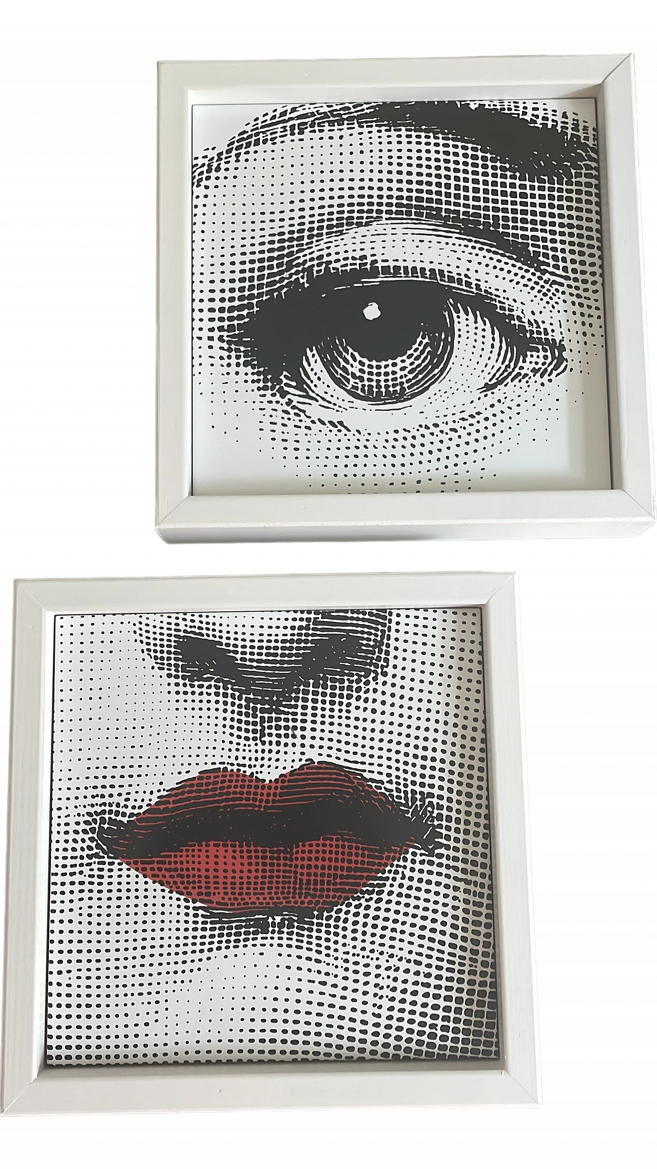 Pair of Fornasetti tiles framed 7