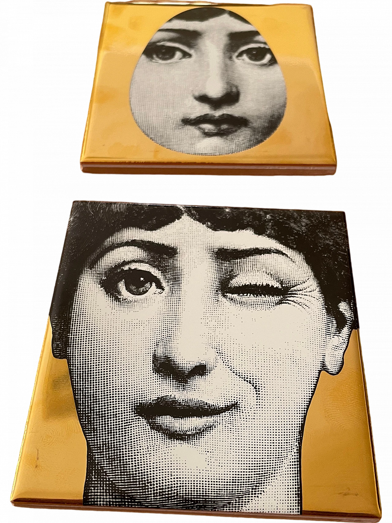 Pair of tiles by Ceramiche Bardelli for Fornasetti 7