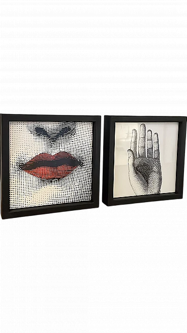 Pair of Fornasetti tiles