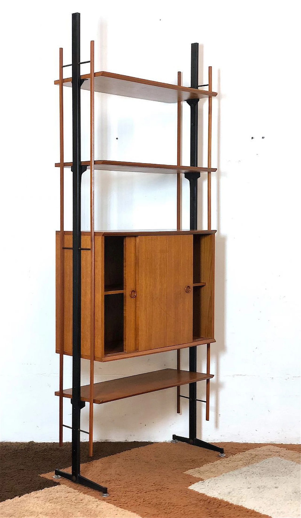 Modular wooden bookcase, 1960s 11