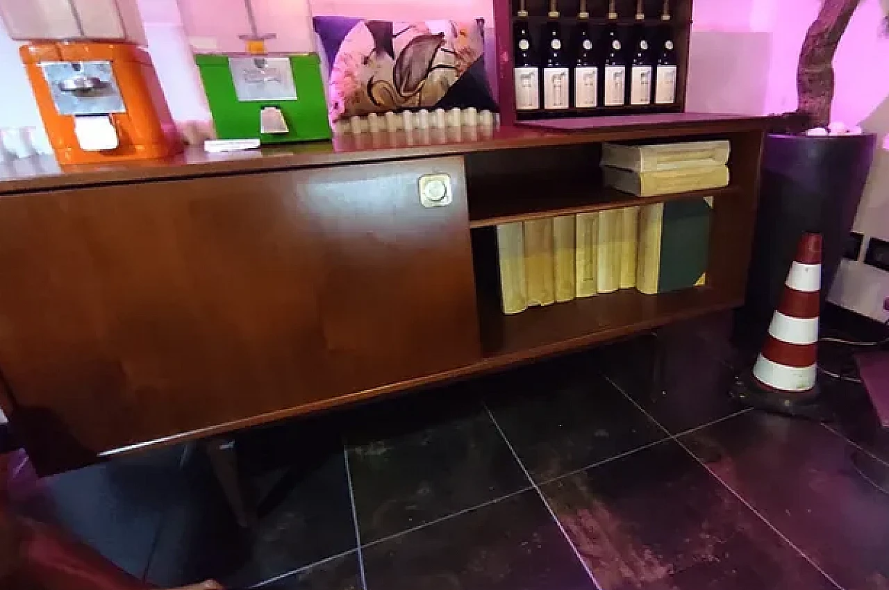 Cherry-coloured wooden sideboard, 1960s 6