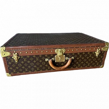 Alzer Louis Vuitton leather, canvas and brass suitcase, 1970s