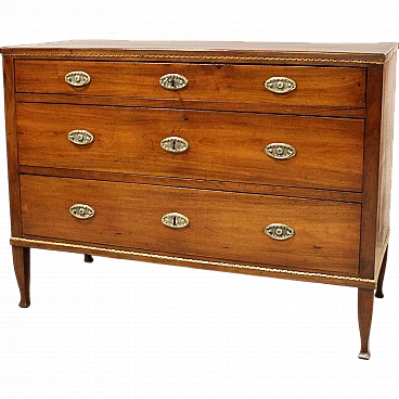 Direttorio chest of drawers in walnut, late 18th century