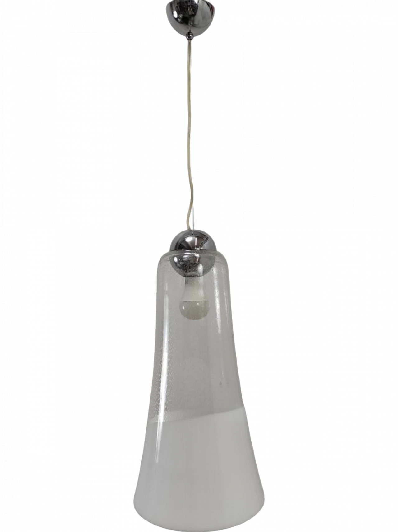 Murano dlass pendant lamp by Mazzega, 1970s 10