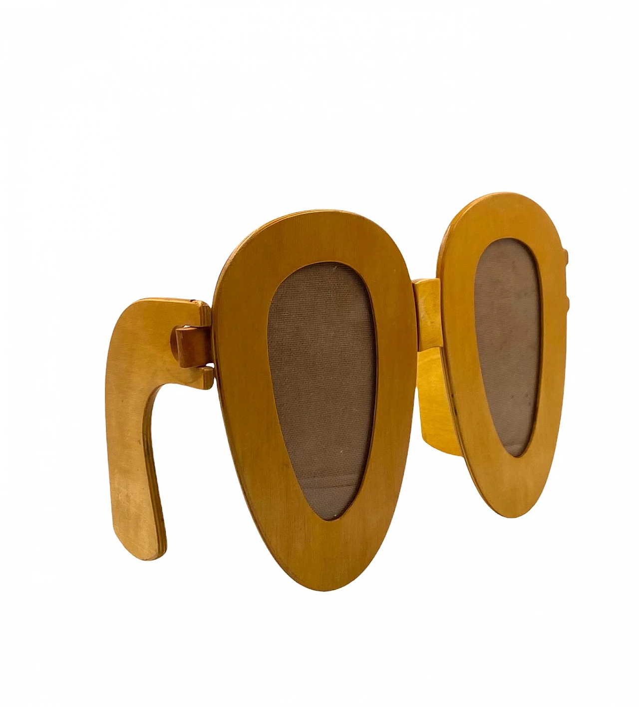 Wooden glasses shaped double photo frame, 1980 19