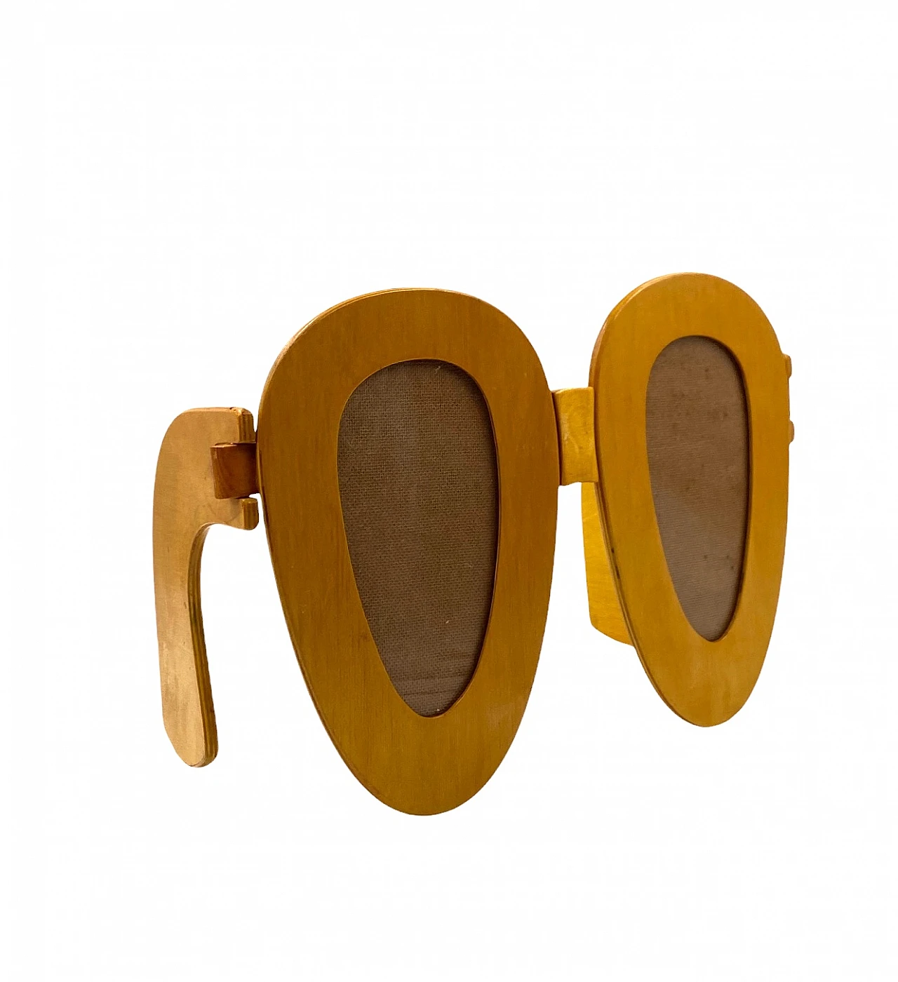 Wooden glasses shaped double photo frame, 1980 20