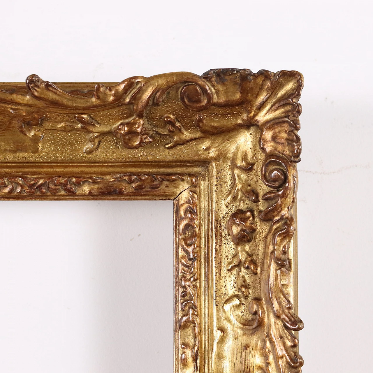 Antique Frame Rococo Style Gilded Wood Italy XX Century 5