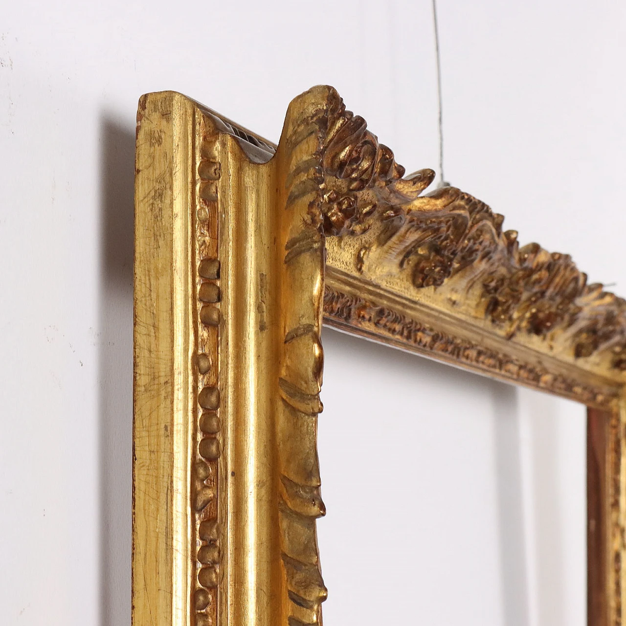 Antique Frame Rococo Style Gilded Wood Italy XX Century 8