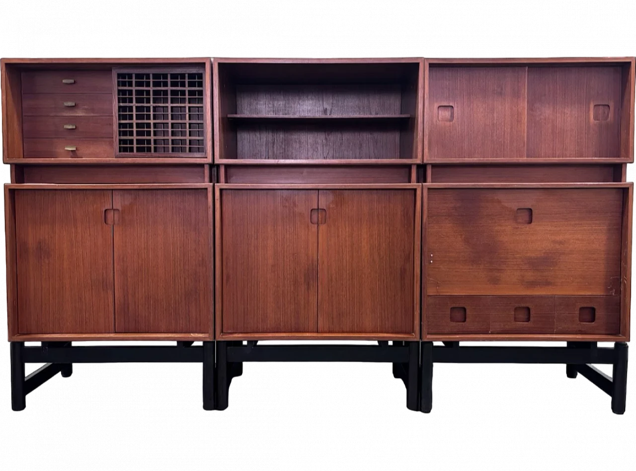 Danish modular wooden sideboard, 1960s 8