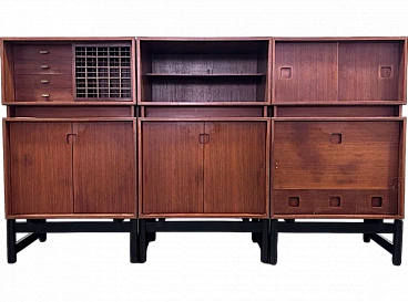 Danish modular wooden sideboard, 1960s