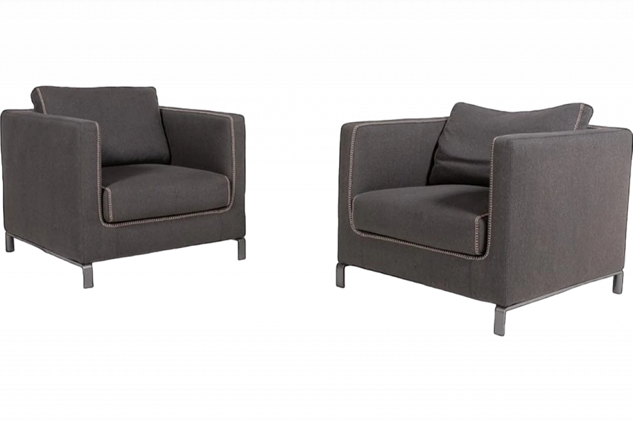 Pair of Ray armchairs by Antonio Citterio for B&B Italia, 20th century 11