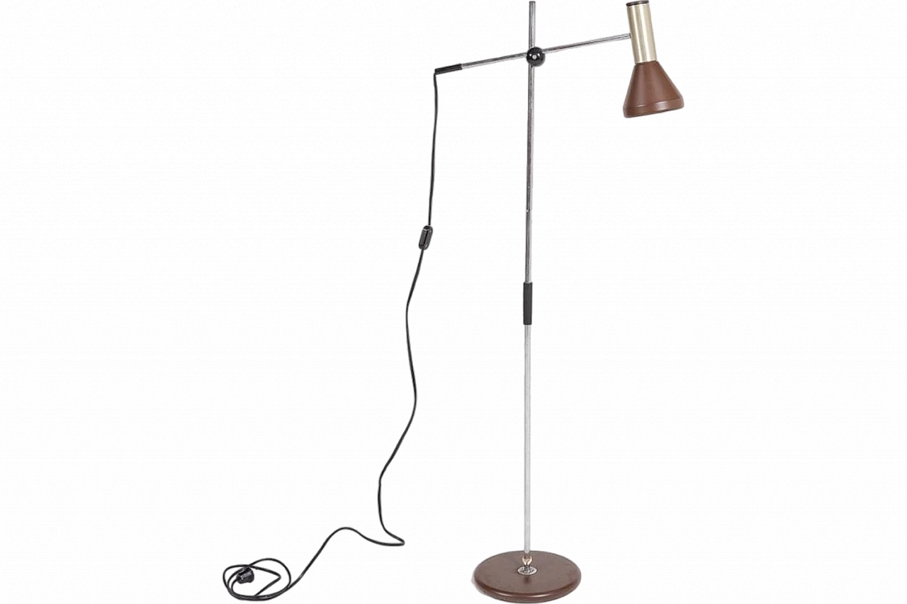 Stainless steel floor lamp, 1970s 6