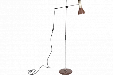 Stainless steel floor lamp, 1970s