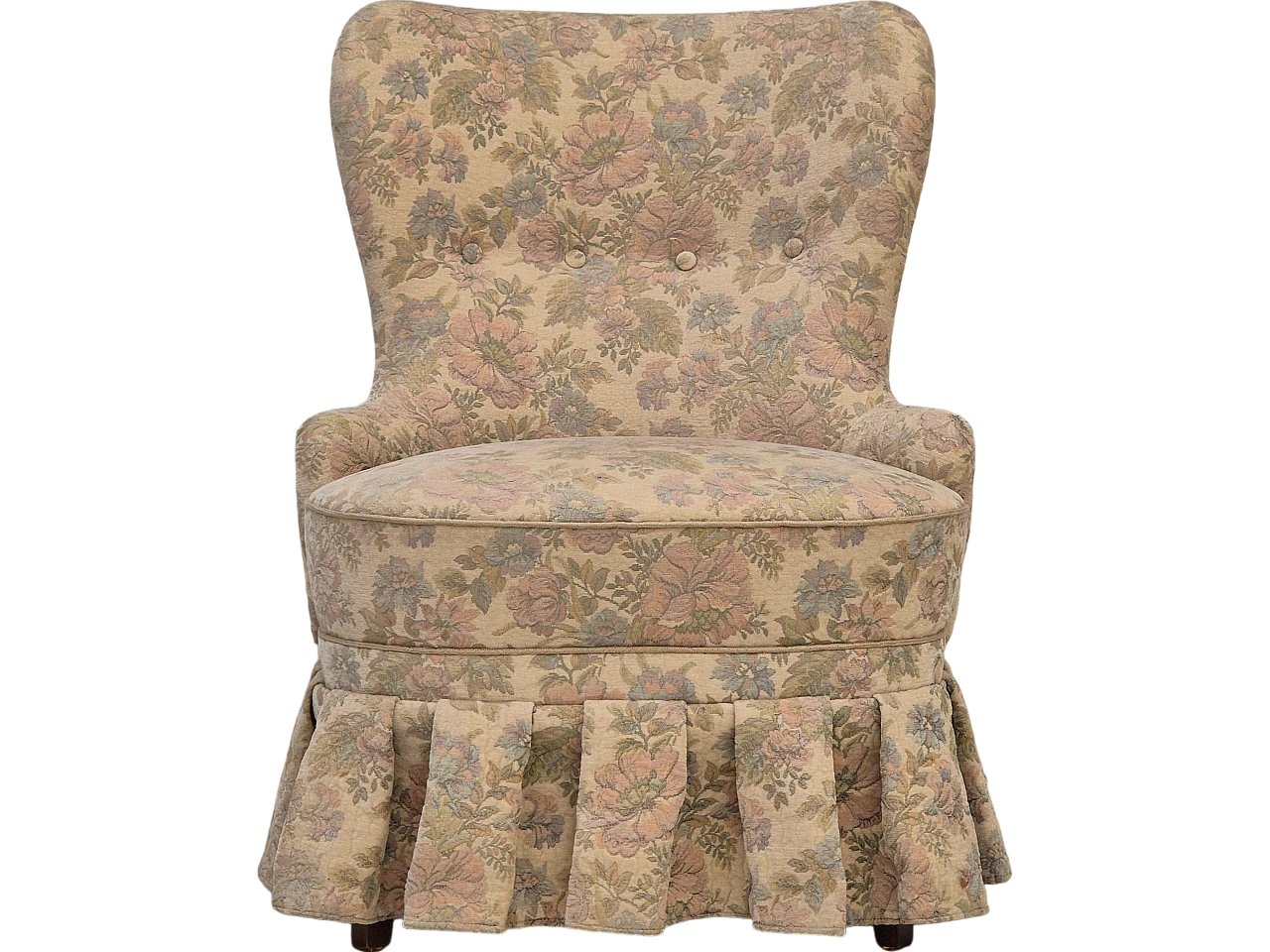 Danish flowery armchair, 1970s 16