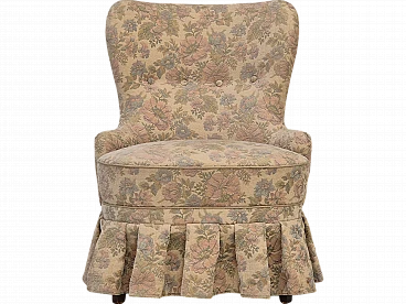 Danish flowery armchair, 1970s