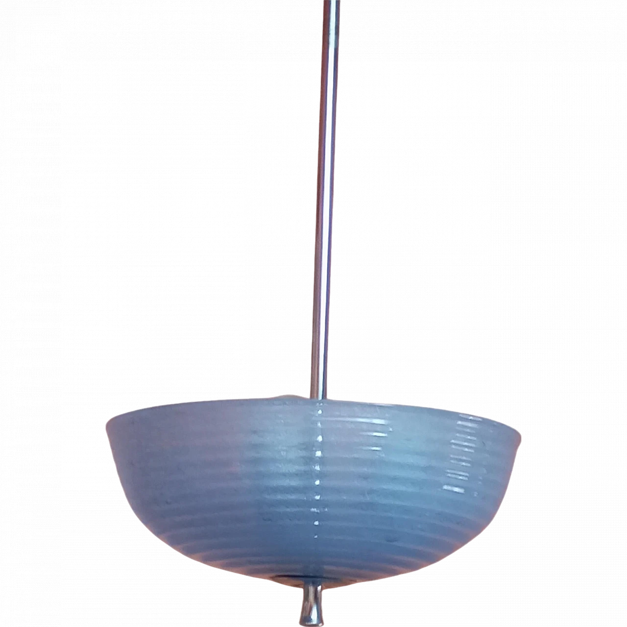 Blue pulegoso glass chandelier by Barovier&Toso, Murano, 1960s 15