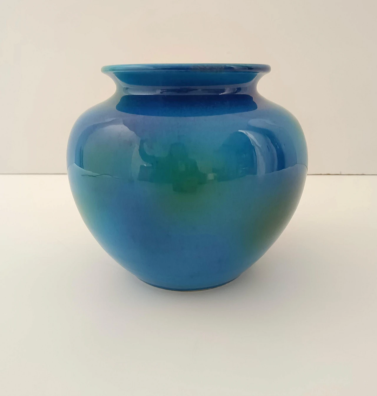 Blue Ceramic Vase by Aldo Londi for Bitossi and Italica Ars, 1970s 6