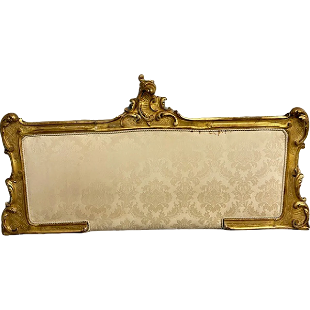 Antique Louis Philippe headboard carved in gold leaf, 1840 14