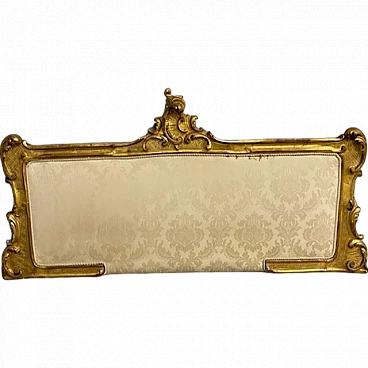 Antique Louis Philippe headboard carved in gold leaf, 1840