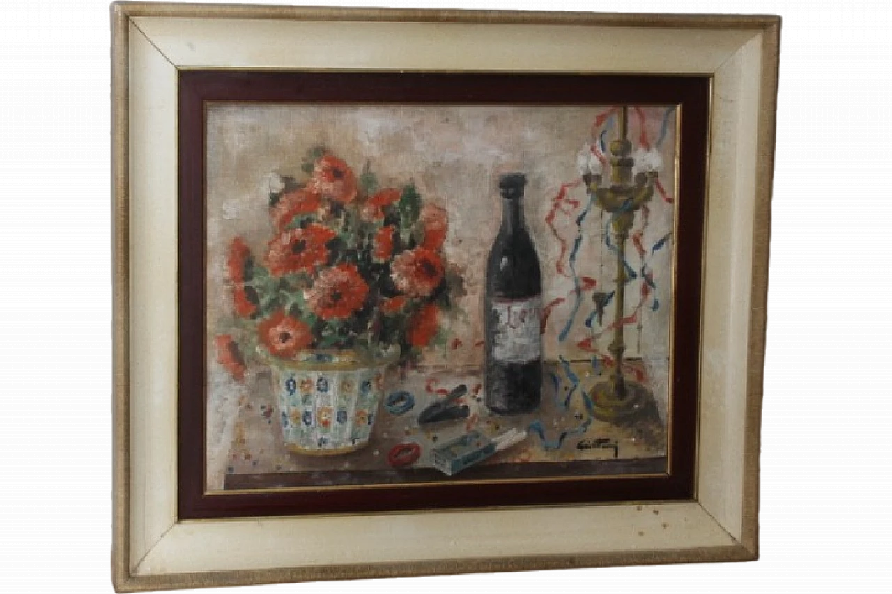 Liberty Still life, from the Italian school, oil on canvas, 1930s 11