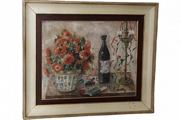 Liberty Still life, from the Italian school, oil on canvas, 1930s