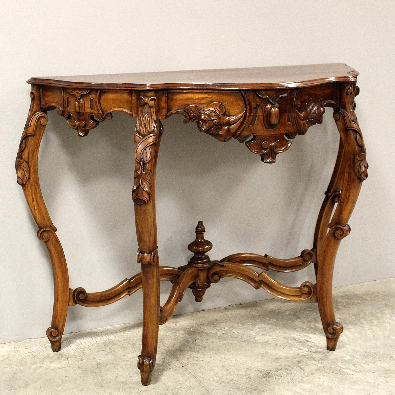 Louis Philippe console in Italian walnut, 19th century 2