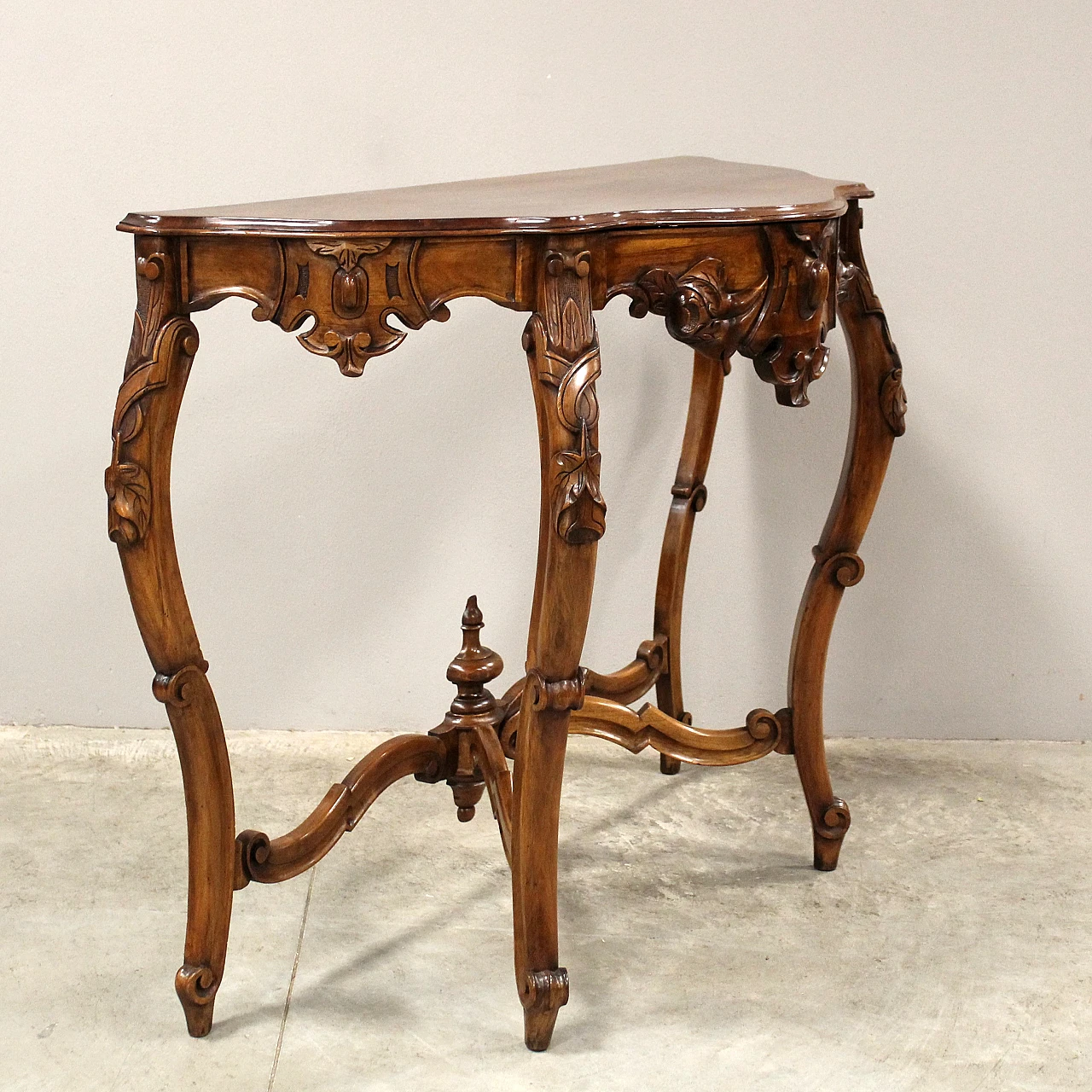 Louis Philippe console in Italian walnut, 19th century 4