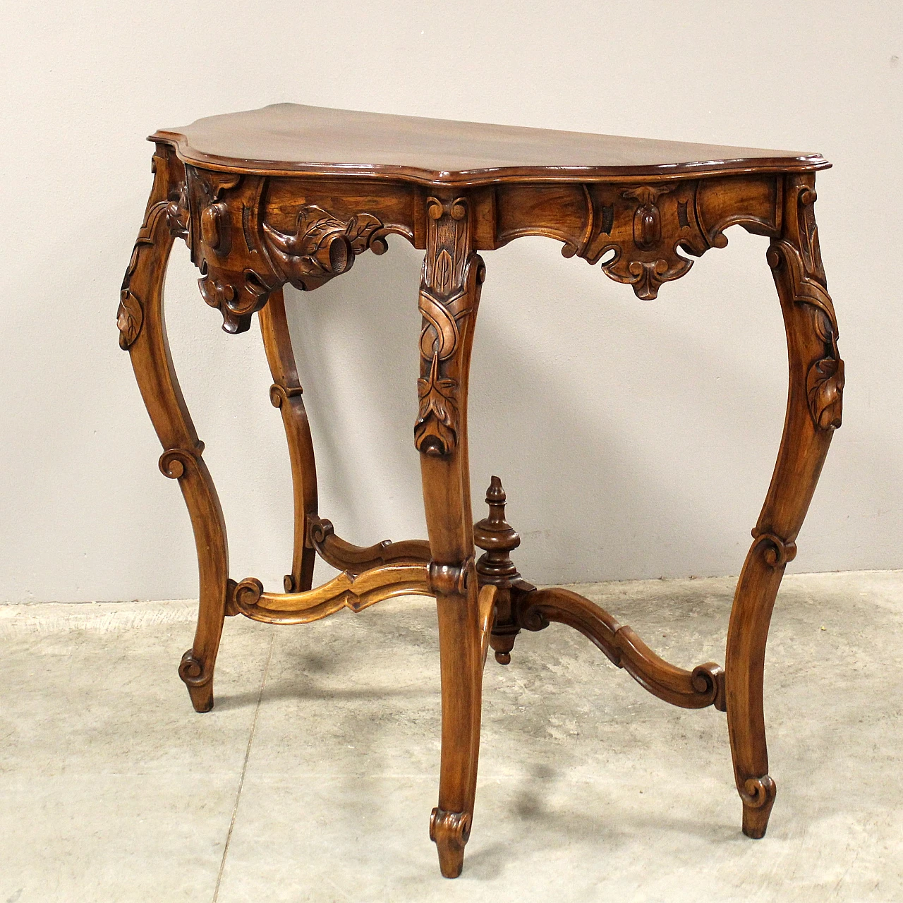 Louis Philippe console in Italian walnut, 19th century 5