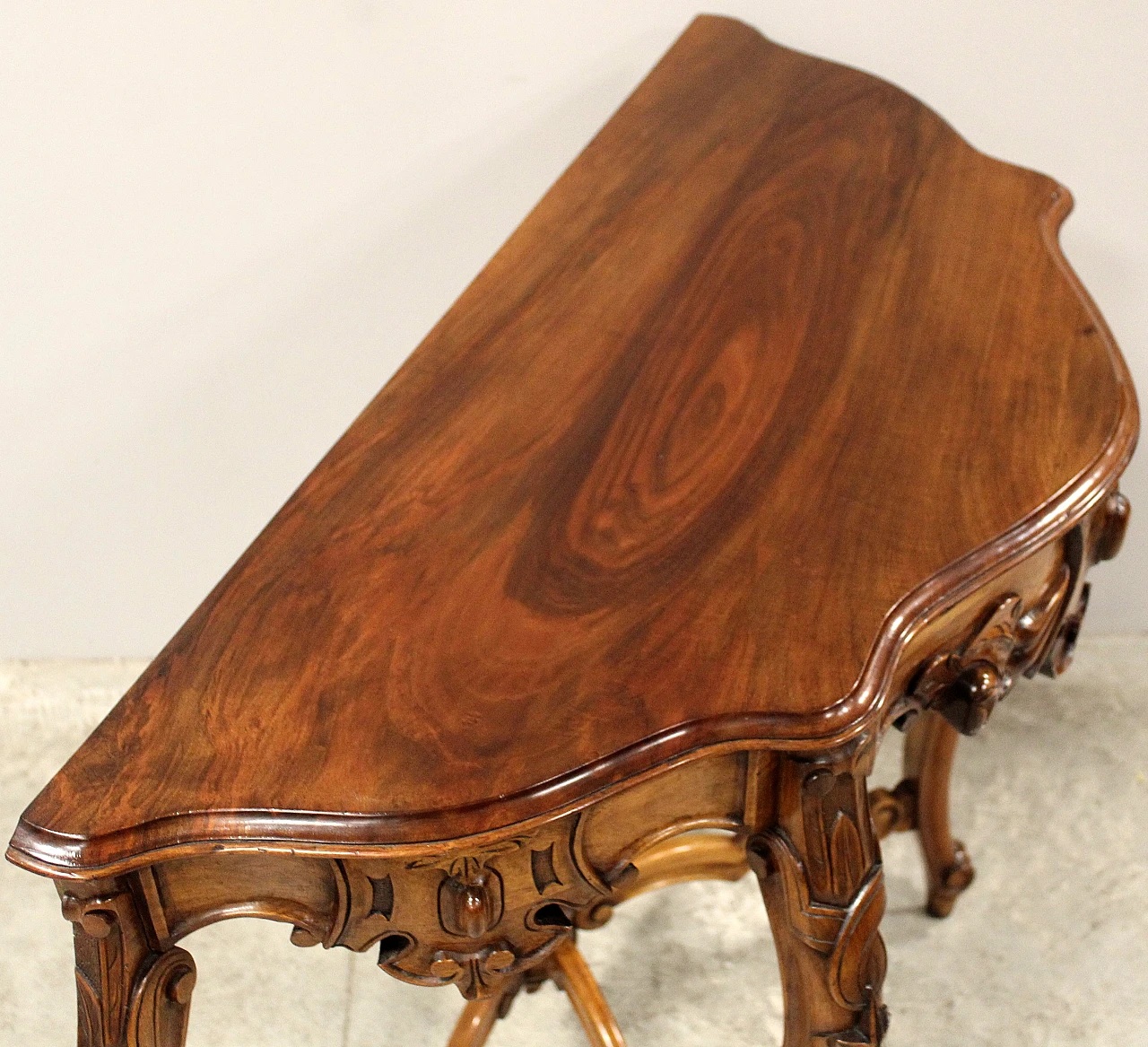 Louis Philippe console in Italian walnut, 19th century 6