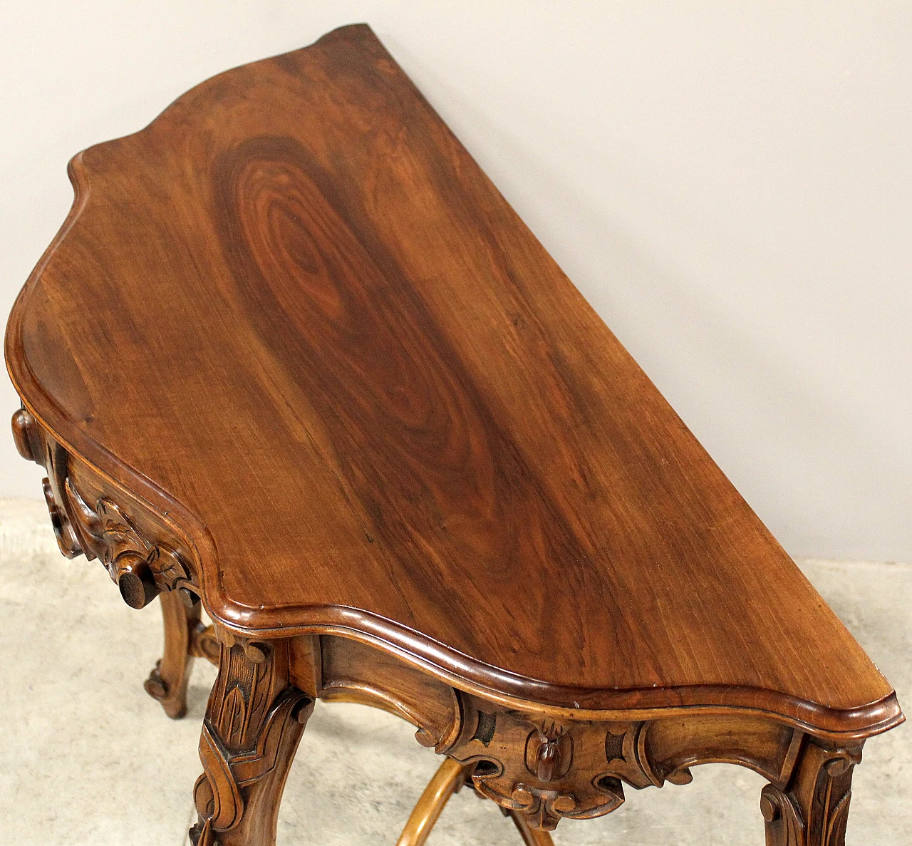 Louis Philippe console in Italian walnut, 19th century 7