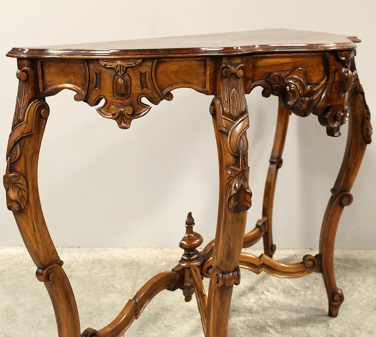 Louis Philippe console in Italian walnut, 19th century 8