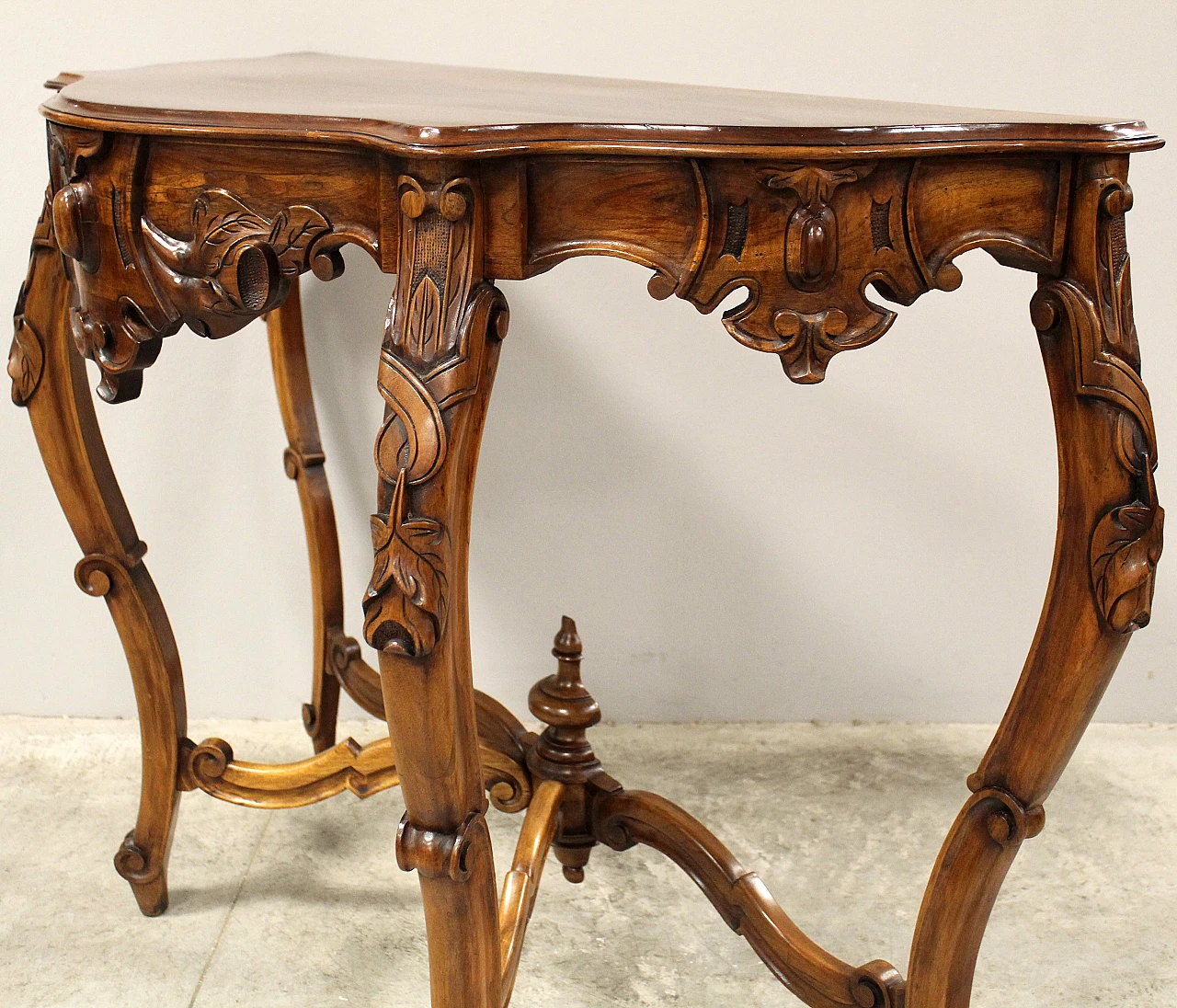 Louis Philippe console in Italian walnut, 19th century 9