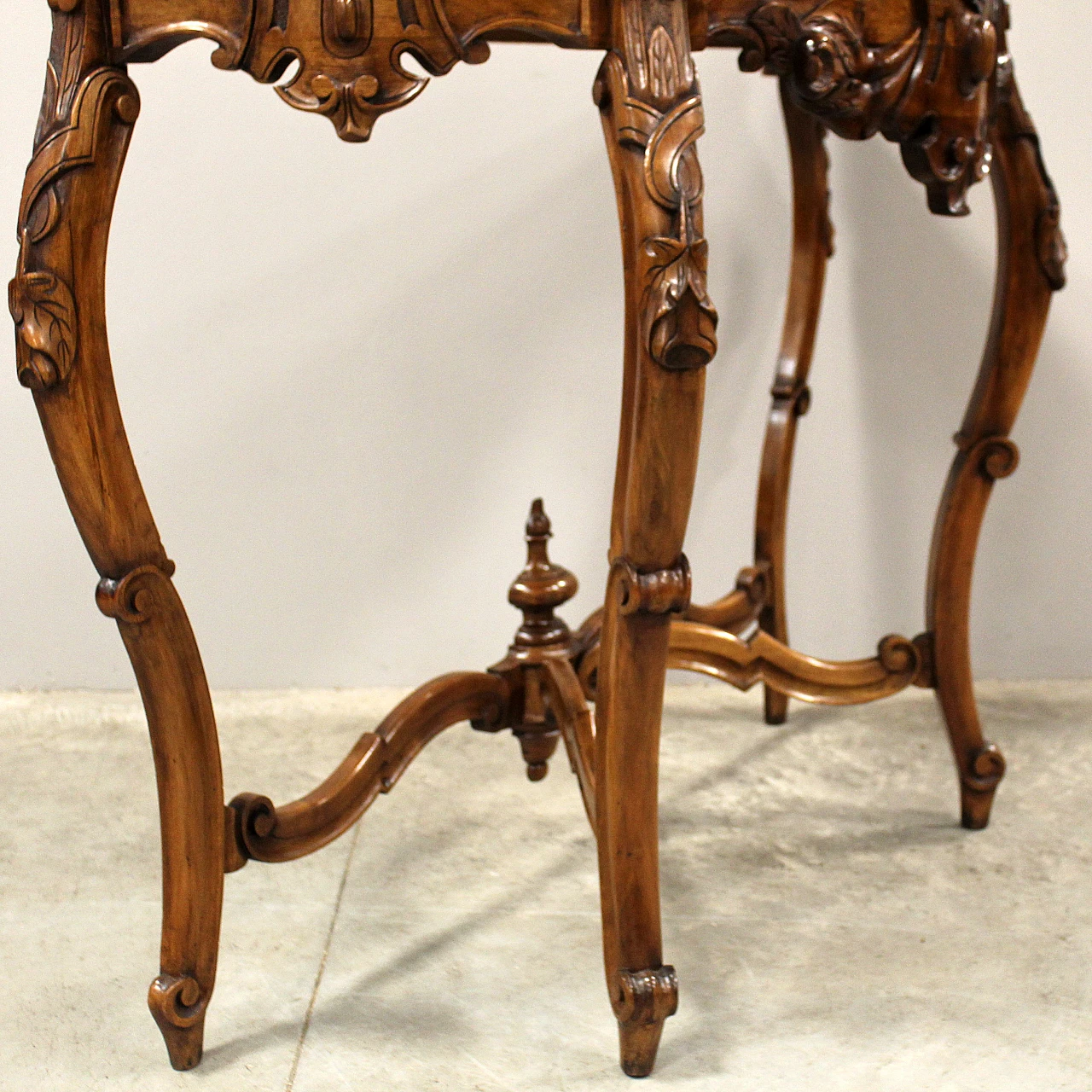 Louis Philippe console in Italian walnut, 19th century 10