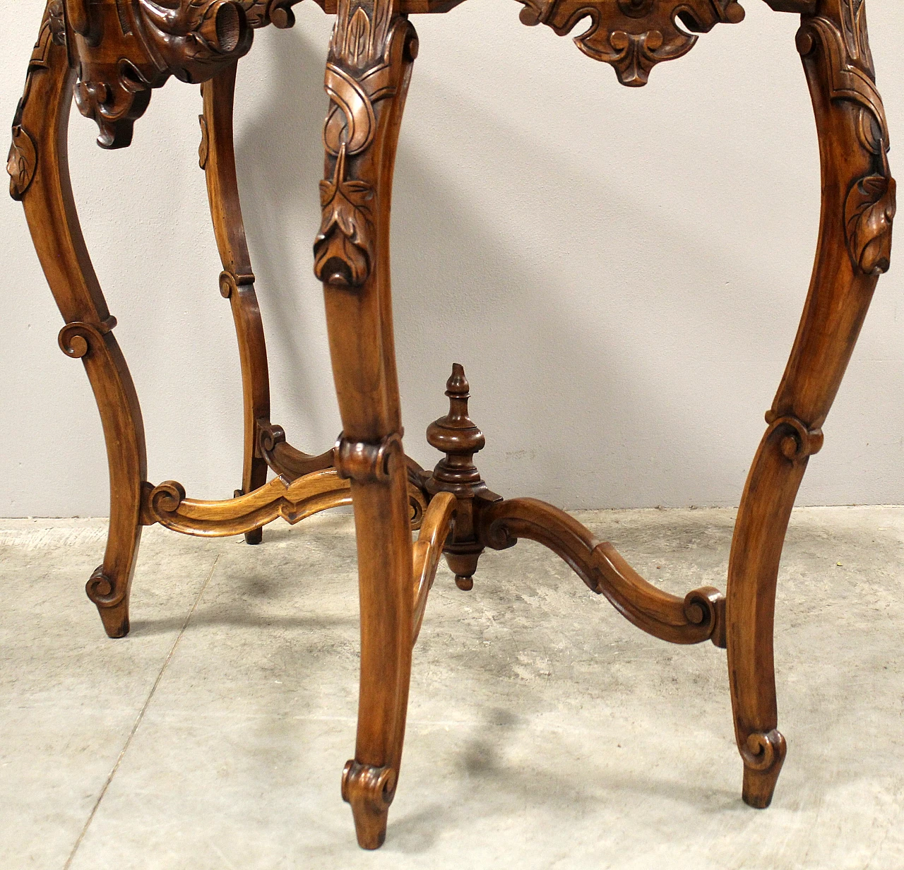 Louis Philippe console in Italian walnut, 19th century 11