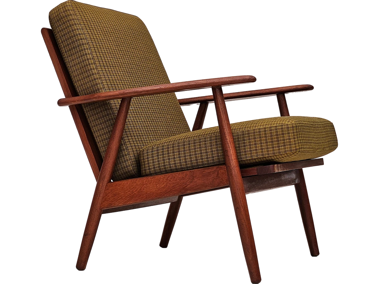 Danish teak wood armchair, 1970s 21