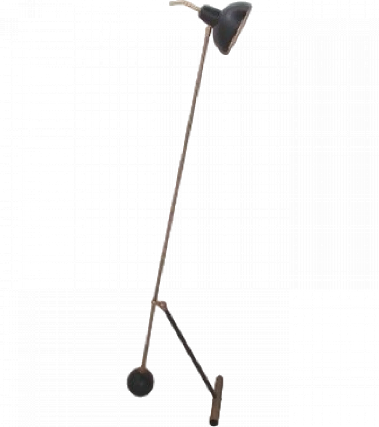 Stilnovo floor lamp in brass and aluminum, 1950s 10