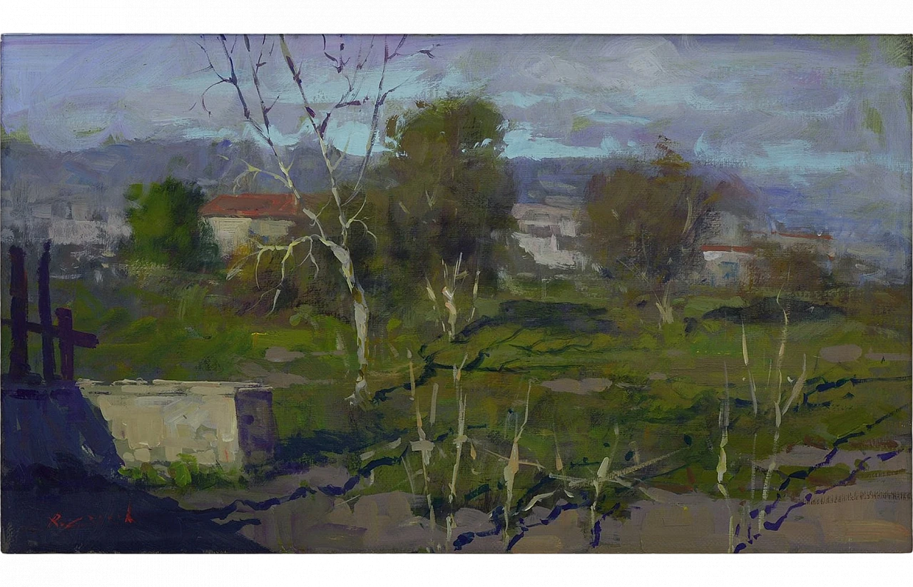 Campagna by Renato Criscuolo, oil on canvas, 2000s 6